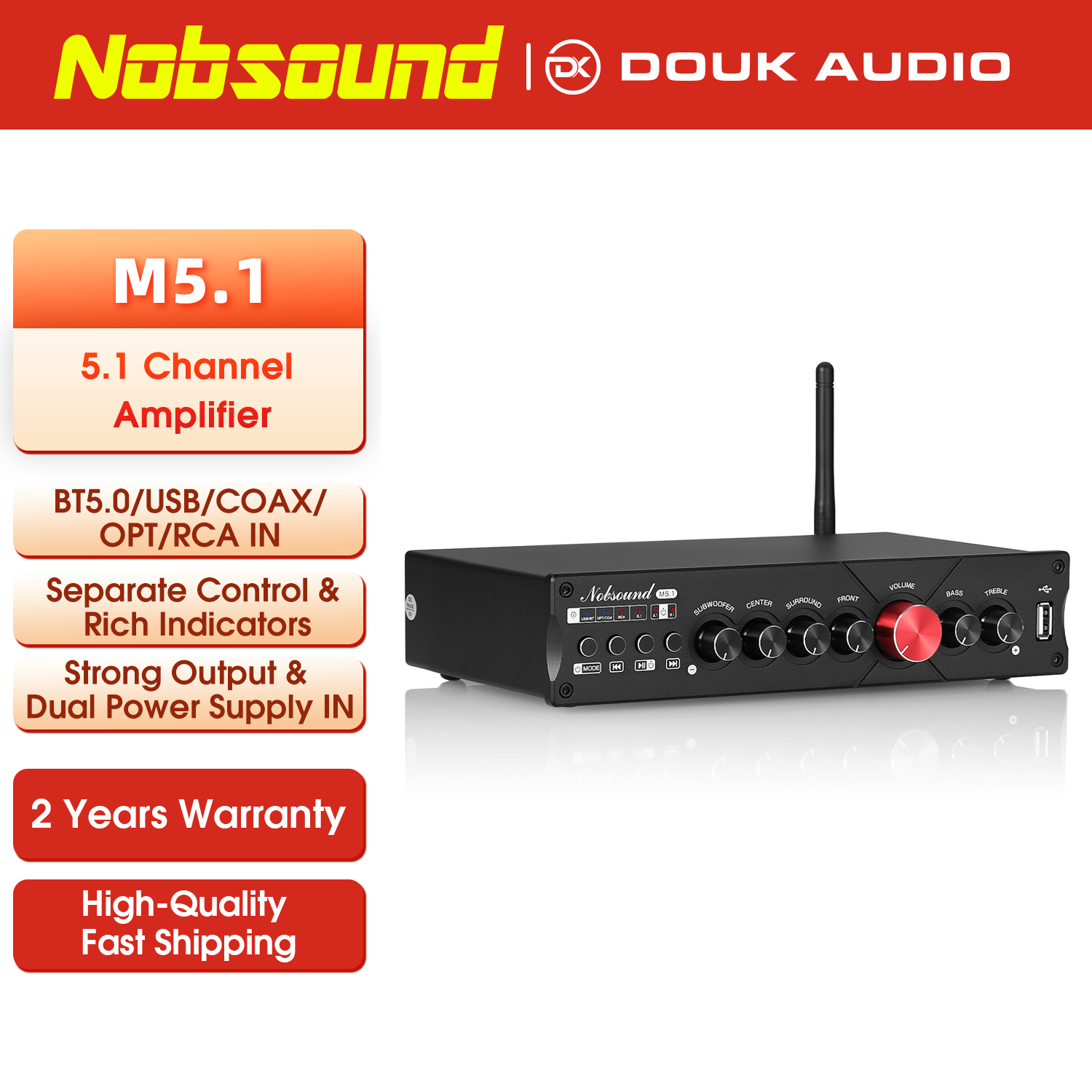 Home Cinema Samsung 5.1 - Nobsound-Amplificateur de puissance de cinéma maison