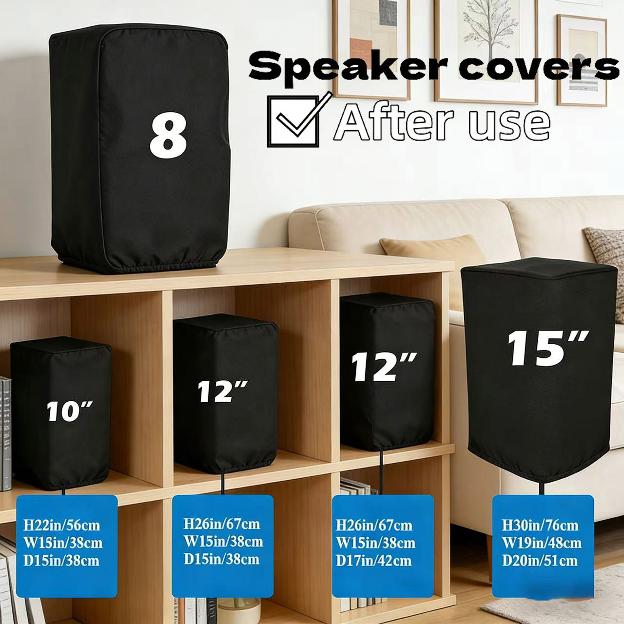 Home Cinema Installation - Housses de protection pour enceintes en