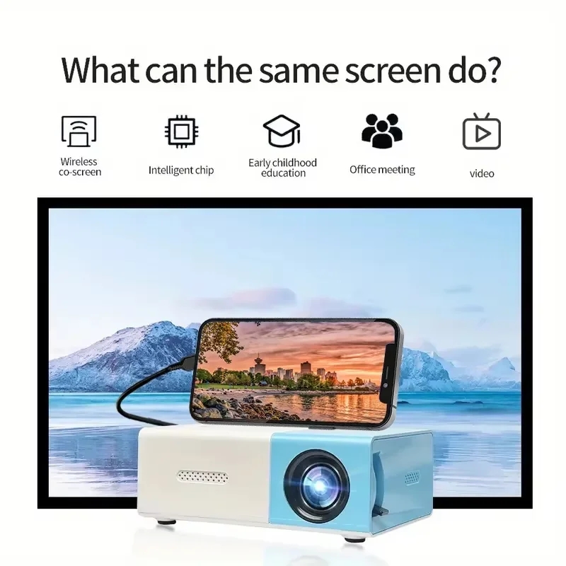 Home Cinema Entertainment - Projecteur YG300 Home 4K HD, adapté