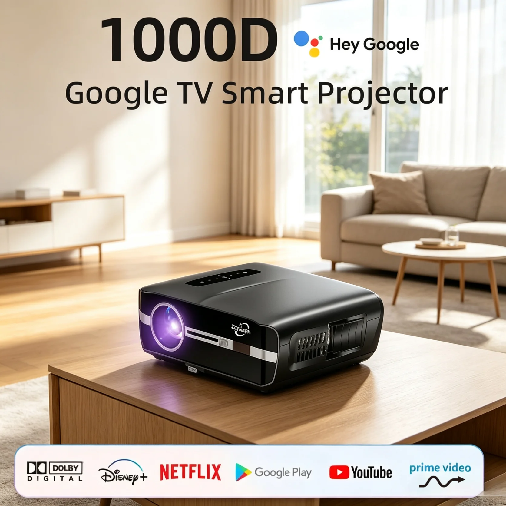 Home Cinema Entertainment - Projecteur officiel Google TV 4K 4200ANSI