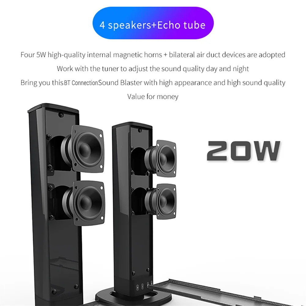Barre de son TV sans fil Bluet - Home Cinema With Wireless Rear Speakers avis et prix