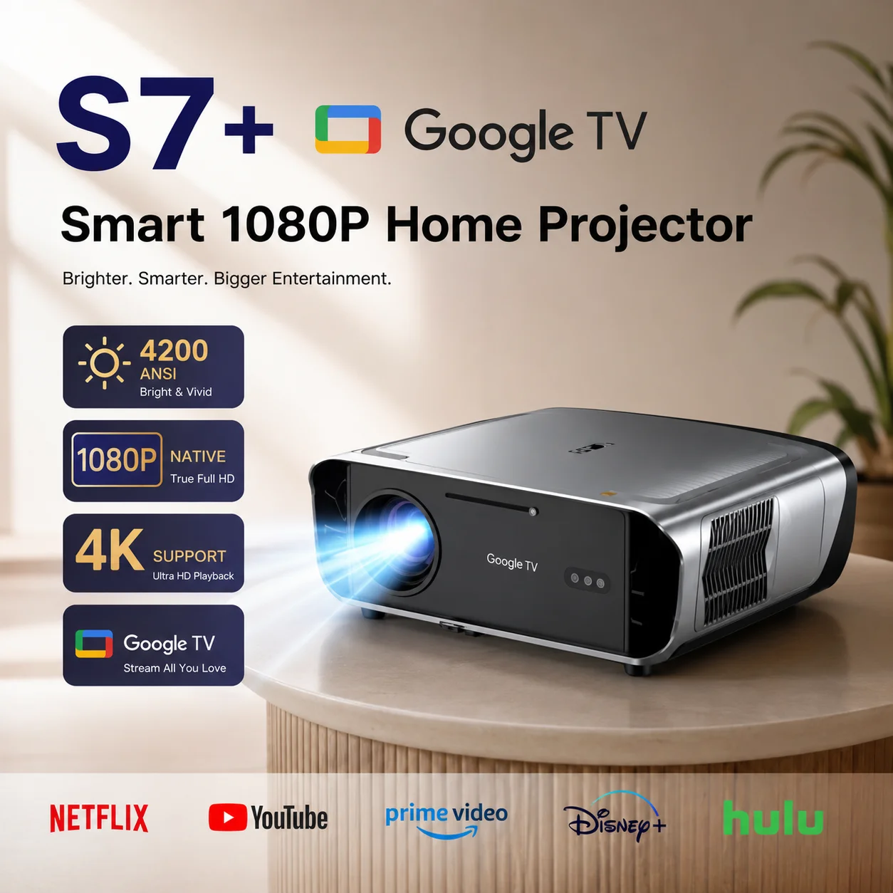 Projecteur S7 4200ANSI 1080P N - Home Cinema With Wireless Rear Speakers avis et prix