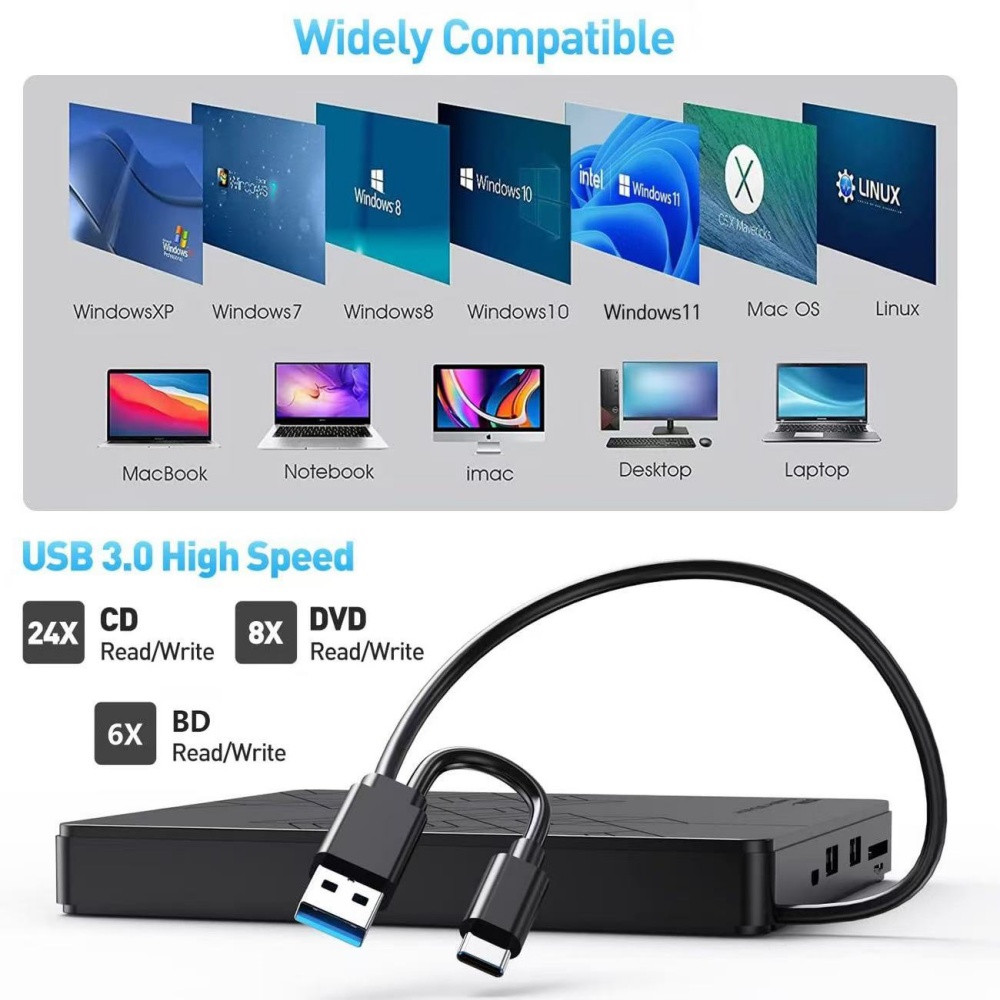 Lecteur Blu-ray externe 5 en 1 - Blu Ray Disc Player avis et prix