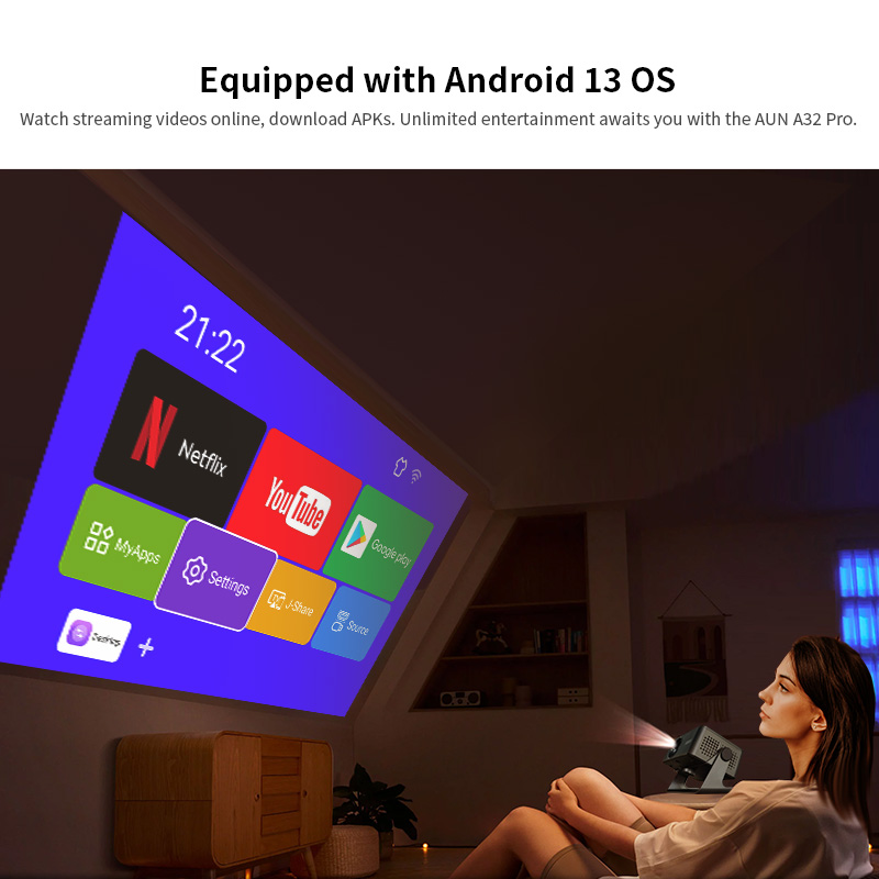 AUN A32 Pro Android 13 project - Home Cinema Gadgets avis et prix