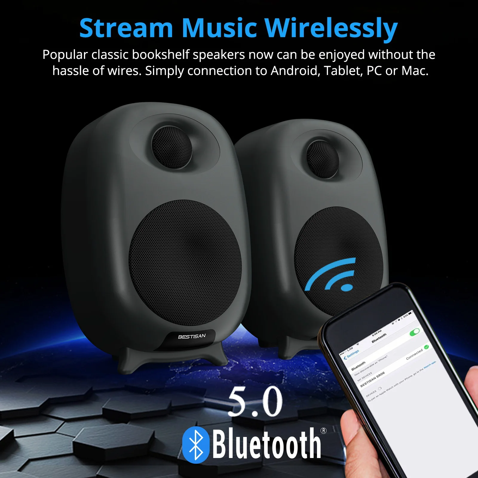 Bestisan SR06 80W Enceintes Bl - Home Cinema With Wireless Rear Speakers avis et prix