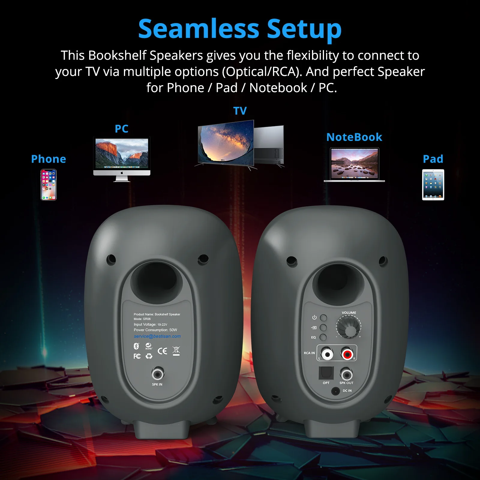 Bestisan SR06 80W Enceintes Bl - Home Cinema With Wireless Rear Speakers avis et prix